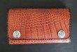 Photo3: Crocodile Horn Back Long Wallet (3)