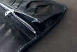 Photo4: Crocodile Tail W-Spine Plain Long Wallet (4)