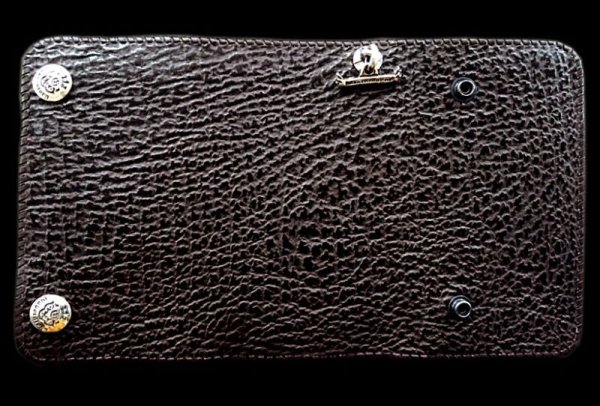 Photo1: Shark Plain Long Wallet (Chocolate) (1)