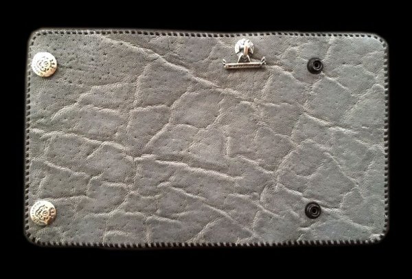 Photo1: Elephant Plain Long Wallet (Gray) (1)