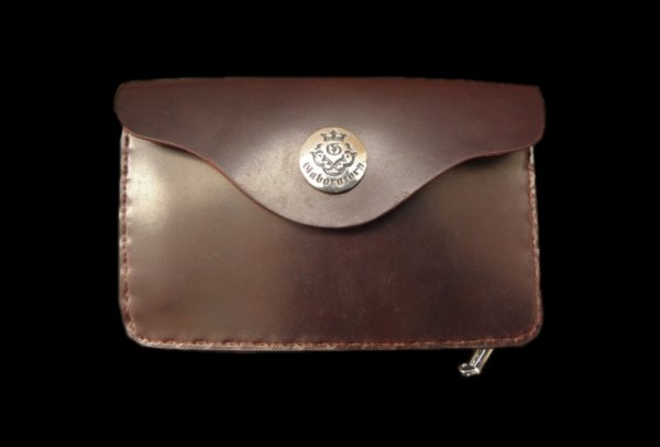 Photo1: Cordovan Short Wallet (Brown) (1)