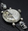 Photo14: ELIDA Vintage Skeleton Watch With 2Skull Pins Band (14)