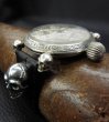 Photo11: ELIDA Vintage Skeleton Watch With 2Skull Pins Band (11)