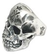 Photo3: Xconz Collaboration Double Face Medium Lage Skull Ring (3)