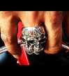 Photo8: Xconz Collaboration Double Face Medium Lage Skull Ring (8)