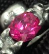 Photo2: Pink Sapphire Devil Skull Triangle Wire Bangle 2Finger Ring (2)