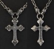 Photo5: Quarter 4 Heart Chiseled Cross With Half 2 Skulls Chain Necklace (5)