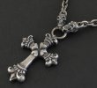 Photo3: Quarter 4 Heart Crown Cross With Half 2 Skulls Chain Necklace (3)