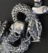 Photo4: Skull On Snake Pendant (4)