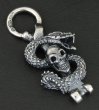 Photo2: Skull On Snake Pendant (2)