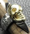 Photo16: 18k Gold Skull with Spike Ring (16)