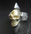 Photo6: 18k Gold Skull with Spike Ring (6)