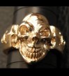 Photo13: Gold Single Skull Ring (13)