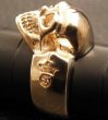 Photo9: Gold Single Skull Ring (9)