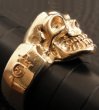 Photo8: Gold Single Skull Ring (8)