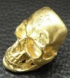 Photo7: Gold Large Skull H,W,O Ring [Pure Gold Color Finish] (7)