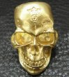 Photo4: Gold Large Skull H,W,O Ring [Pure Gold Color Finish] (4)