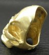 Photo18: Gold Large Skull H,W,O Ring [Pure Gold Color Finish] (18)