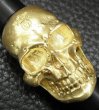 Photo17: Gold Large Skull H,W,O Ring [Pure Gold Color Finish] (17)