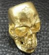 Photo16: Gold Large Skull H,W,O Ring [Pure Gold Color Finish] (16)