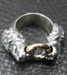 Photo3: 18k Gold Ring With Quarter Lion Triangle Wire Bangle Ring (3)