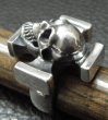 Photo7: Skull On Square Hammer Cross Ring (7)