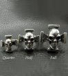 Photo8: Half Skull On Square Hammer Cross Ring (8)