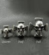 Photo12: Quarter Skull On Square Hammer Cross Ring (12)