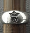 Photo8: Multi Engraved Large Smooth H.W.O Ring (8)