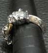 Photo8: 18k Gold Ring With Quarter Old Bulldog Triangle Wire Bangle Ring (8)