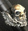 Photo12: 18k Gold Blood Face Skull Wing Ring (12)