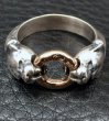 Photo3: 10K Gold Ring With 1/16 Panther Triangle Wire Bangle Ring (3)