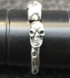 Photo3: Phantom T-bar Skull Bangle Ring (3)