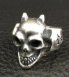 Photo6: Single Devil Skull Ring (6)