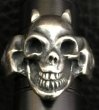 Photo3: Single Devil Skull Ring (3)