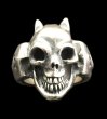 Photo1: Single Devil Skull Ring (1)