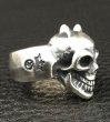 Photo10: Single Devil Skull Ring (10)