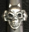 Photo14: Single Devil Skull Ring (14)