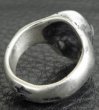 Photo7: Old Single Skull Solid Silver Ring (7)