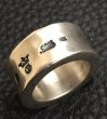 Photo4: 18K Gold High Raised G & Crown On Wide Cigar Band Ring (4)