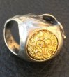 Photo6: 10K Gold Pure Gold Mud Finish Brains Large Skull Full Head Ring (6)