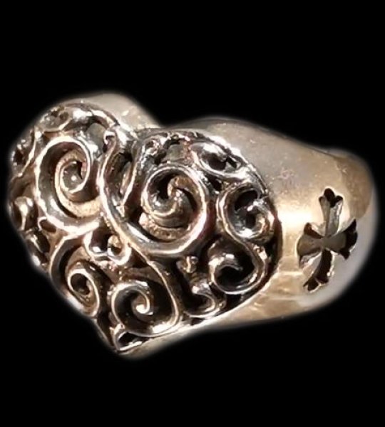 Photo1: Large Heart Ring (1)