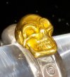 Photo10: Pure Gold Wrap Quarter Skull With Half Triangle Wire Ring (10)