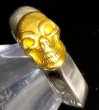 Photo8: Pure Gold Wrap Quarter Skull With Half Triangle Wire Ring (8)