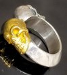 Photo5: Pure Gold Wrap Quarter Skull With Half Triangle Wire Ring (5)