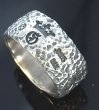 Photo6: Pure Gold Wrap Multi Engraved Large Chiseled H.W.O Ring [Atelier Mark] (6)