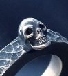 Photo3: Twelve Small Skull On 6.5mm Wide Side Flat Chiseled Ring Bold (3)