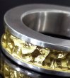 Photo3: Pure Gold Wrap 7.5 x 4.5mm Wide Side Flat Chiseled Reel Ring (3)