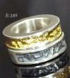 Photo14: Pure Gold Wrap 7.5 x 4.5mm Wide Side Flat Chiseled Reel Ring (14)