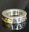 Photo9: Pure Gold Wrap 7.5 x 4.5mm Wide Side Flat Chiseled Reel Ring (9)